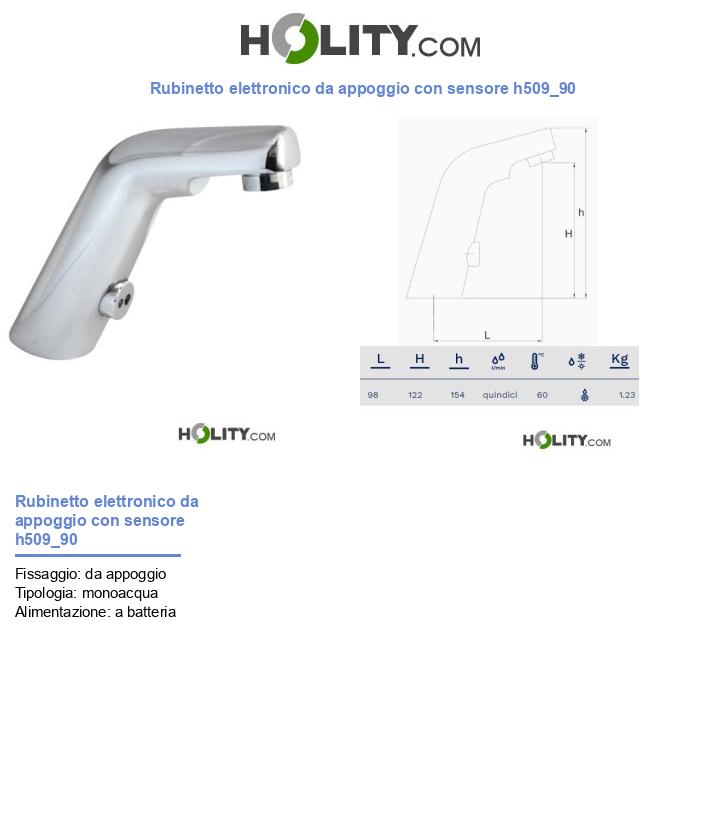 Rubinetto elettronico da appoggio con sensore h509_90