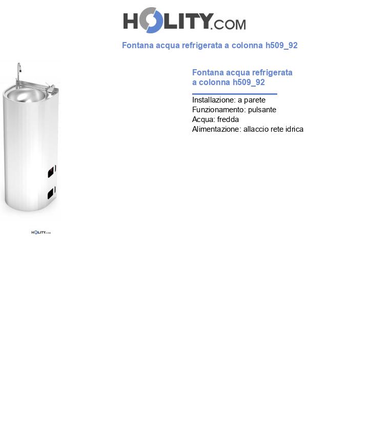 Fontana acqua refrigerata a colonna h509_92