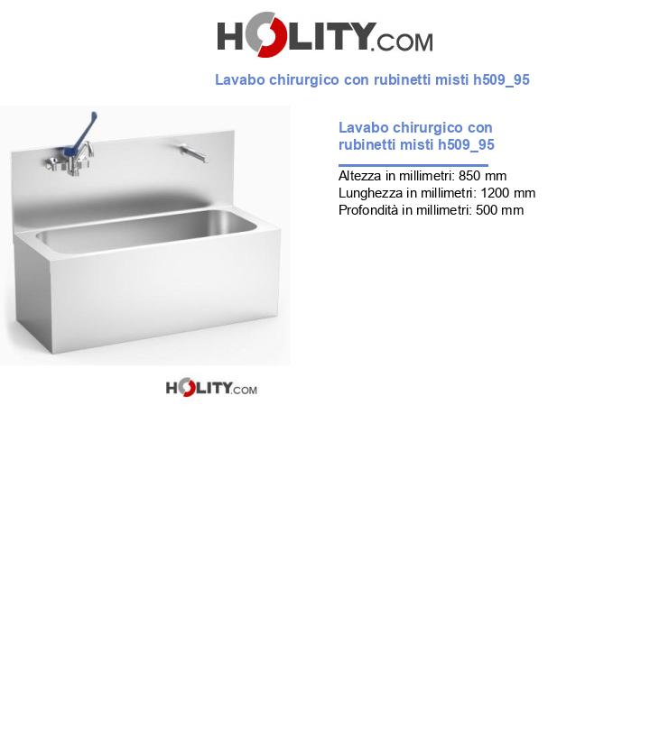 Lavabo chirurgico con rubinetti misti h509_95