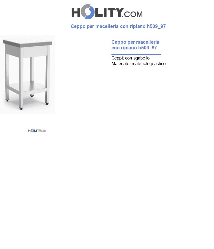 Ceppo per macelleria con ripiano h509_97