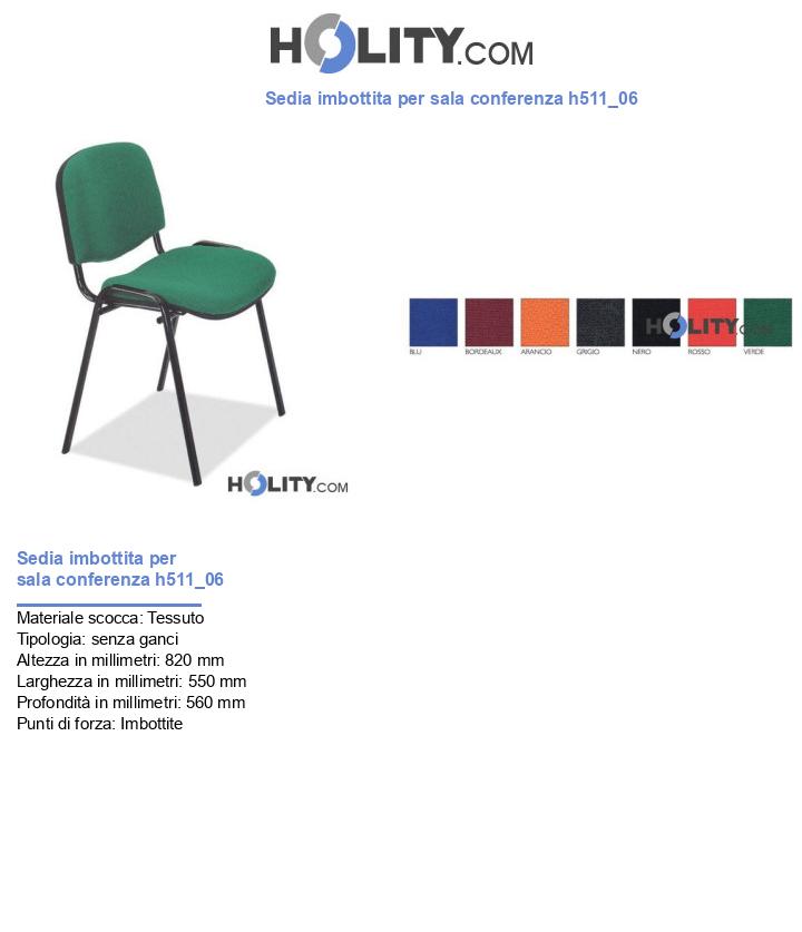 Sedia imbottita per sala conferenza h511_06