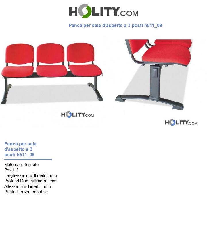 Panca per sala d'aspetto a 3 posti h511_08