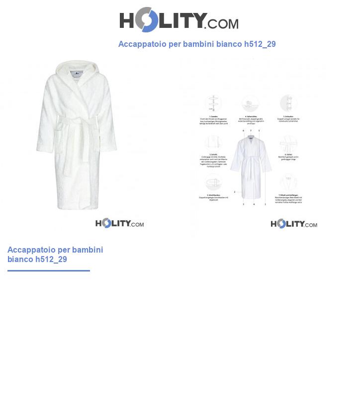 Accappatoio per bambini bianco h512_29