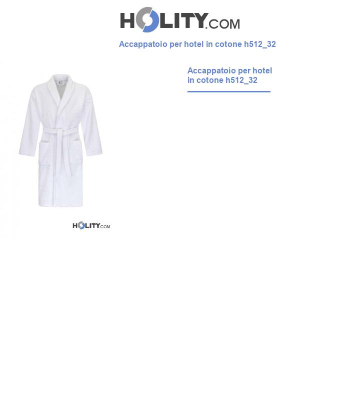 Accappatoio per hotel in cotone h512_32