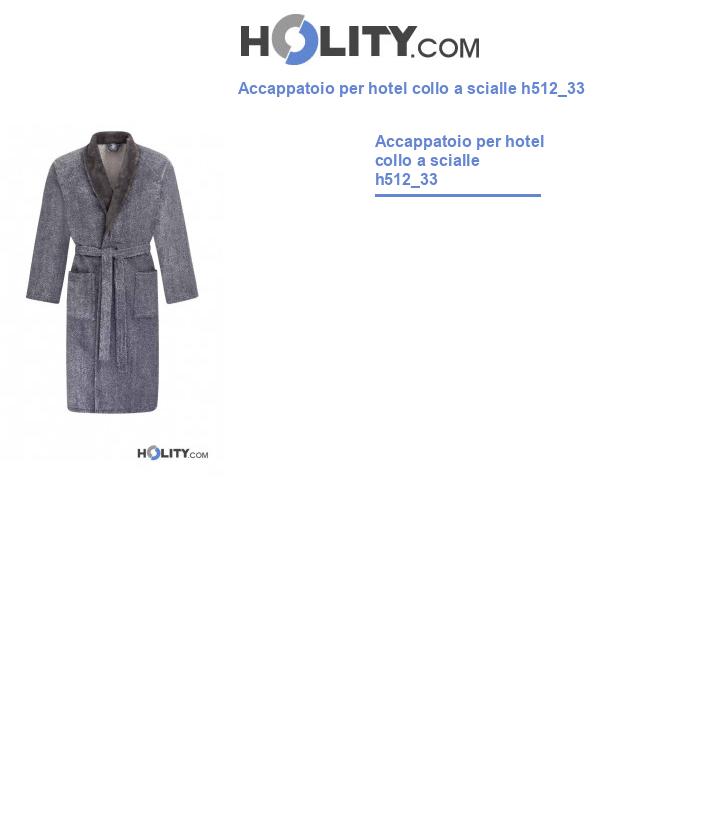 Accappatoio per hotel collo a scialle h512_33