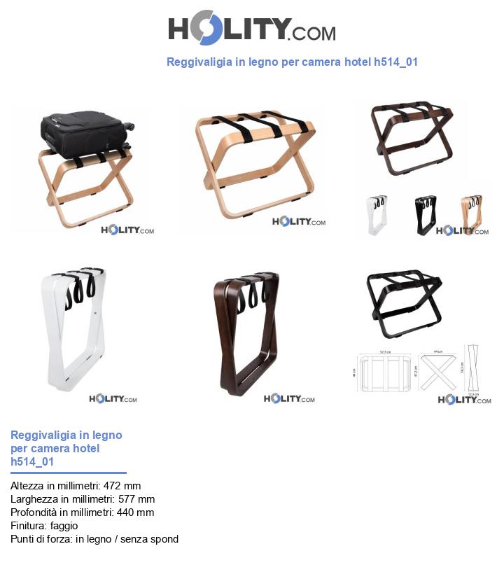 Reggivaligia in legno per camera hotel h514_01