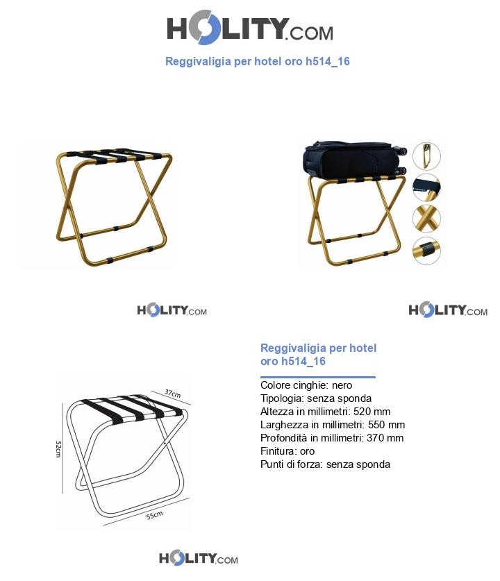 Reggivaligia per hotel oro h514_16