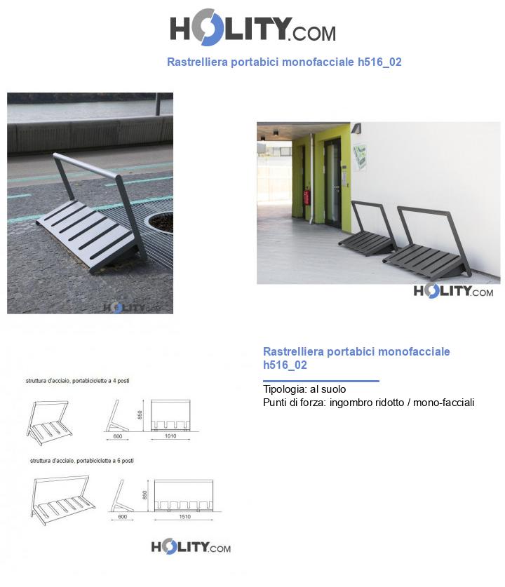 Rastrelliera portabici monofacciale h516_02