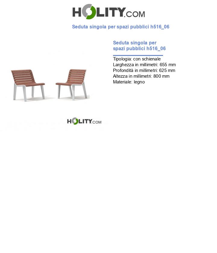 Seduta singola per spazi pubblici h516_06