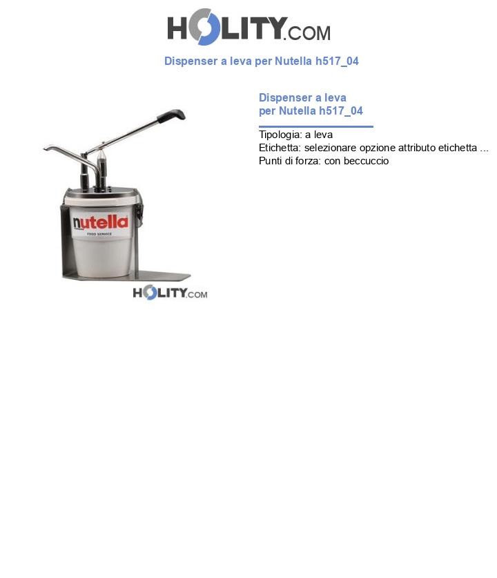 Dispenser a leva per Nutella h517_04