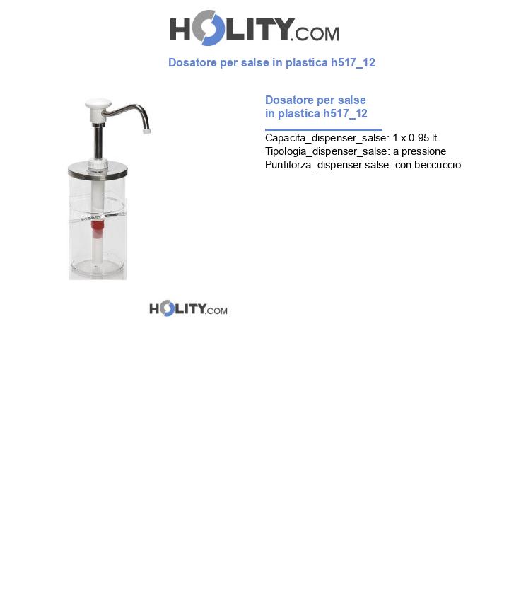 Dosatore per salse in plastica h517_12