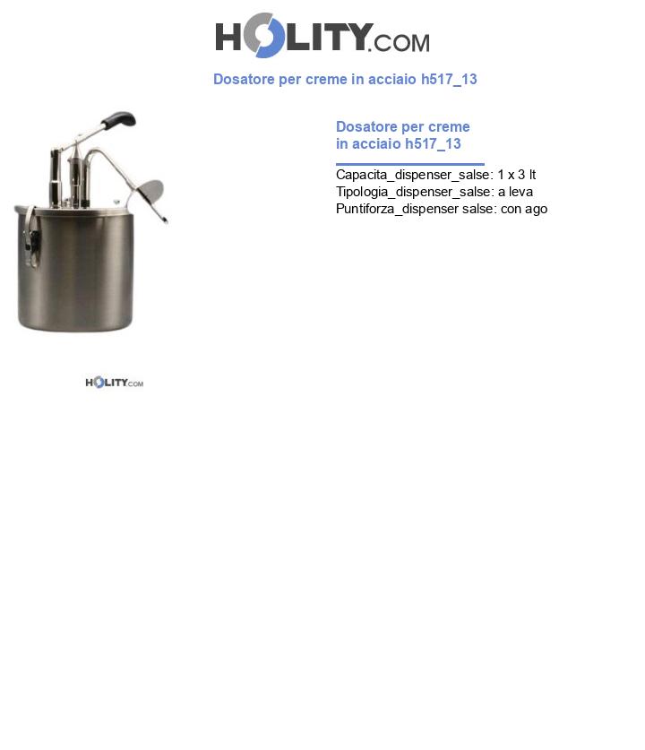 Dosatore per creme in acciaio h517_13