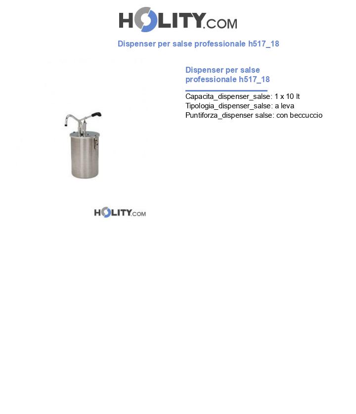 Dispenser per salse professionale h517_18