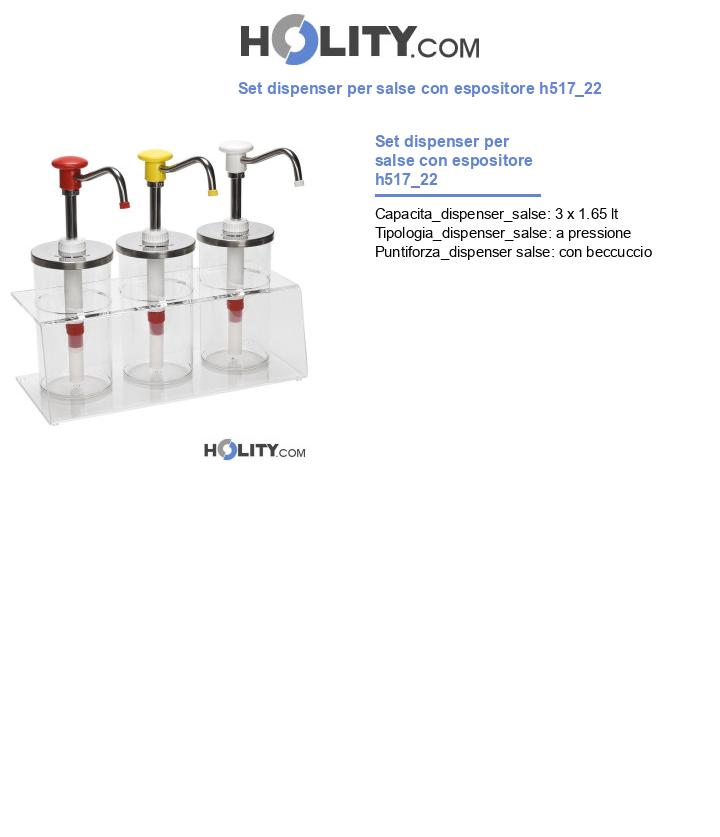 Set dispenser per salse con espositore h517_22