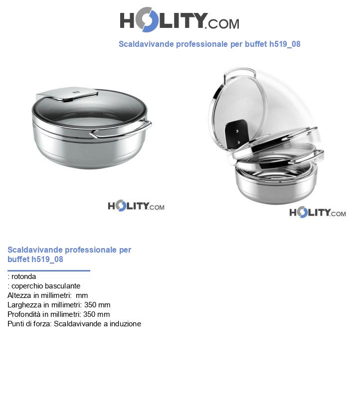 Scaldavivande professionale per buffet h519_08