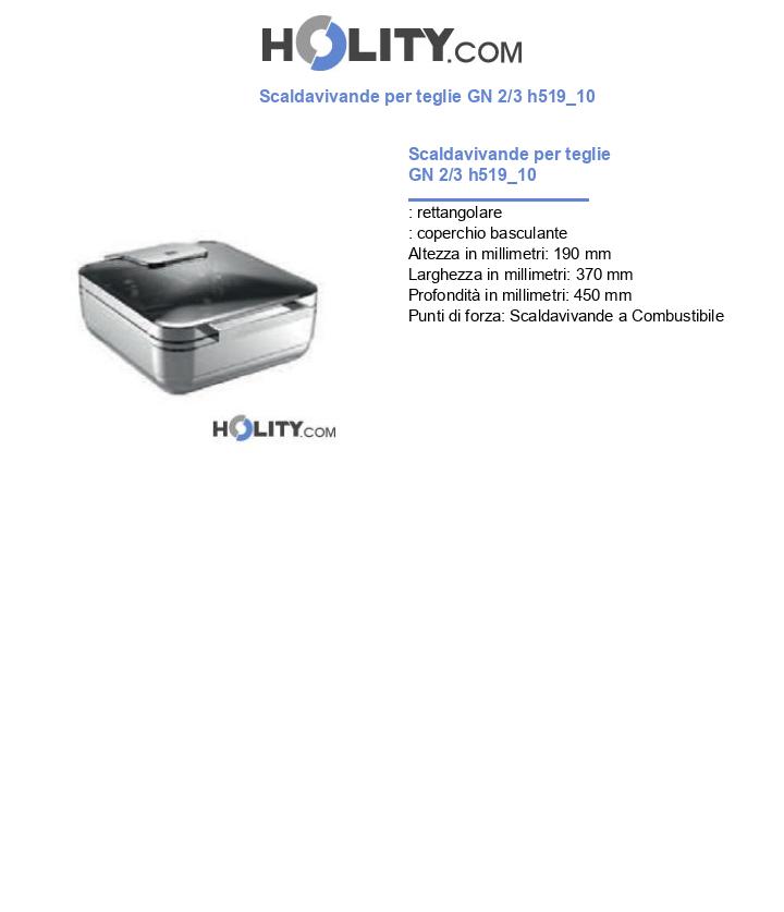 Scaldavivande per teglie GN 2/3 h519_10