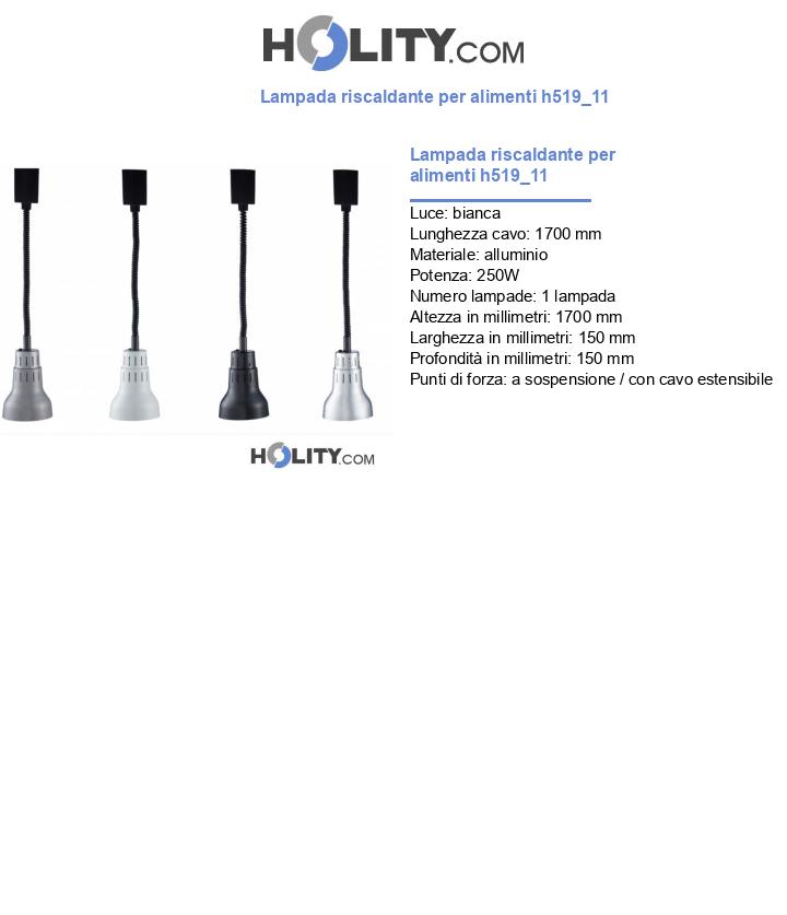 Lampada riscaldante per alimenti h519_11