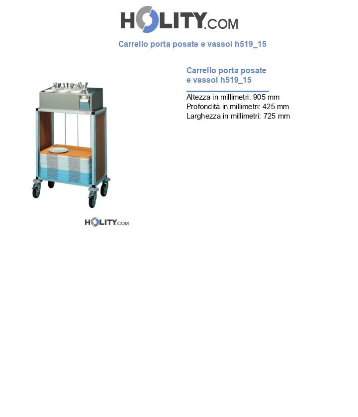 Carrello porta posate e vassoi h519_15