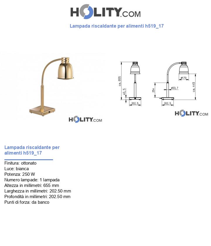 Lampada riscaldante per alimenti h519_17