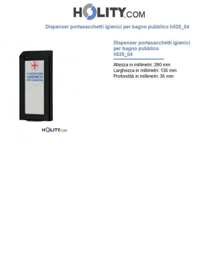 Dispenser portasacchetti igienici per bagno pubblico h520_04