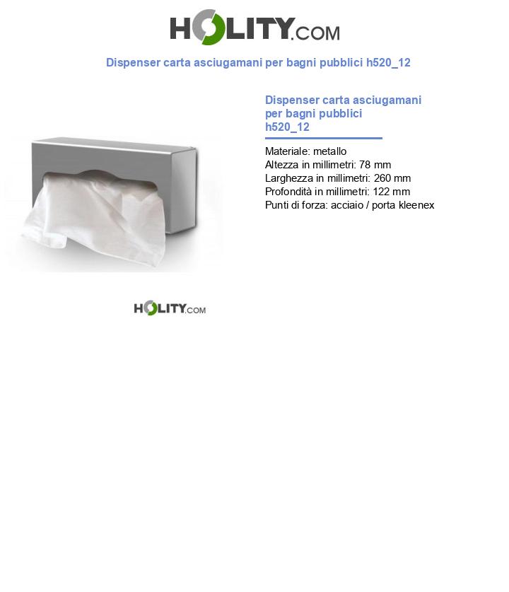 Dispenser carta asciugamani per bagni pubblici h520_12