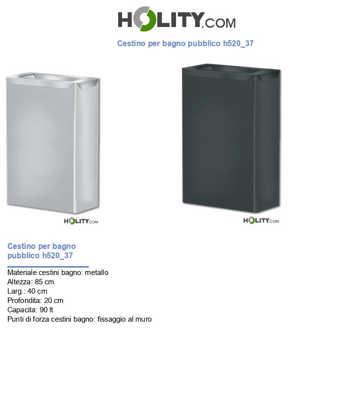 Cestino per bagno pubblico h520_37