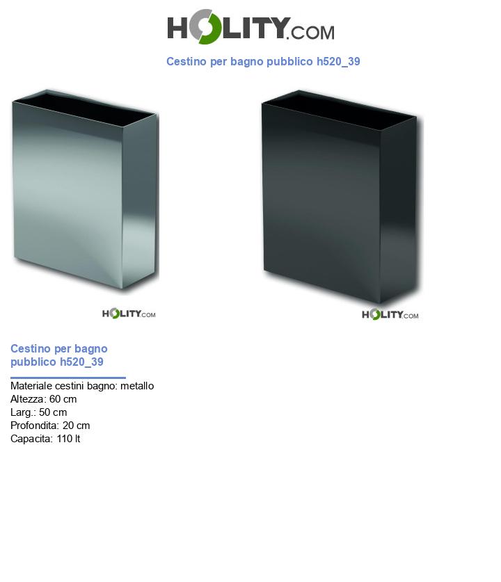 Cestino per bagno pubblico h520_39