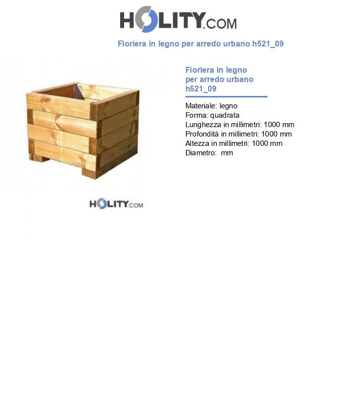Fioriera in legno per arredo urbano h521_09