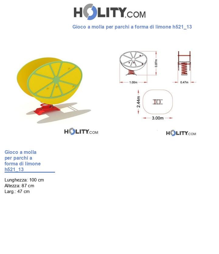 Gioco a molla per parchi a forma di limone h521_13