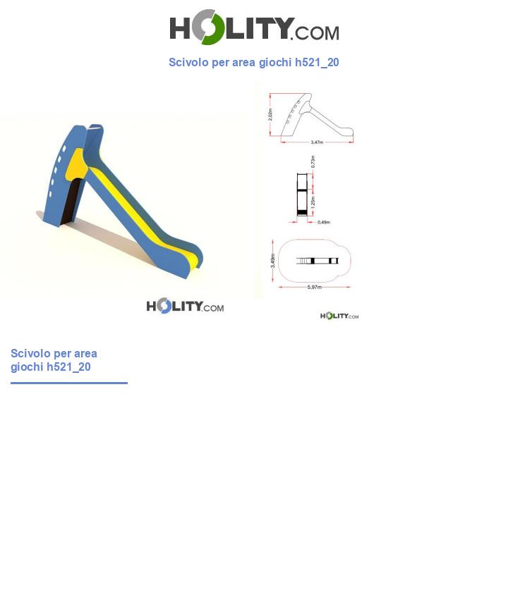 Scivolo per area giochi h521_20