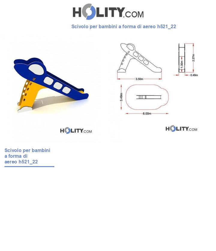 Scivolo per bambini a forma di aereo h521_22