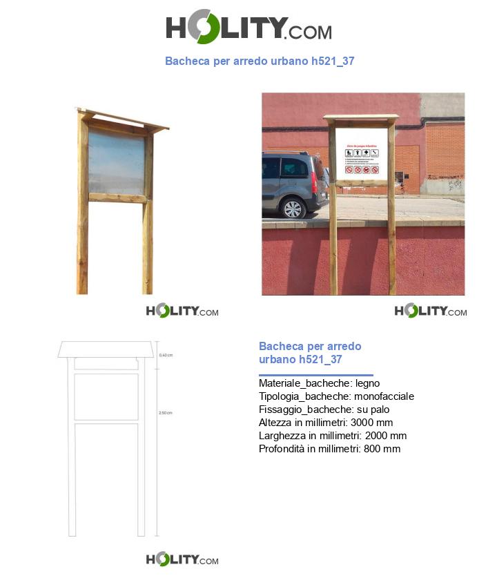Bacheca per arredo urbano h521_37