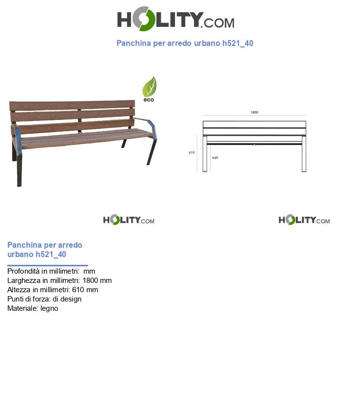 Panchina per arredo urbano h521_40