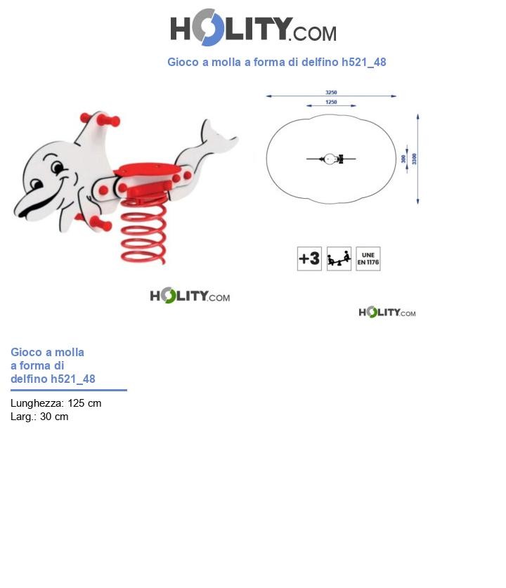 Gioco a molla a forma di delfino h521_48