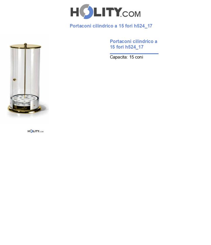 Portaconi cilindrico a 15 fori h524_17