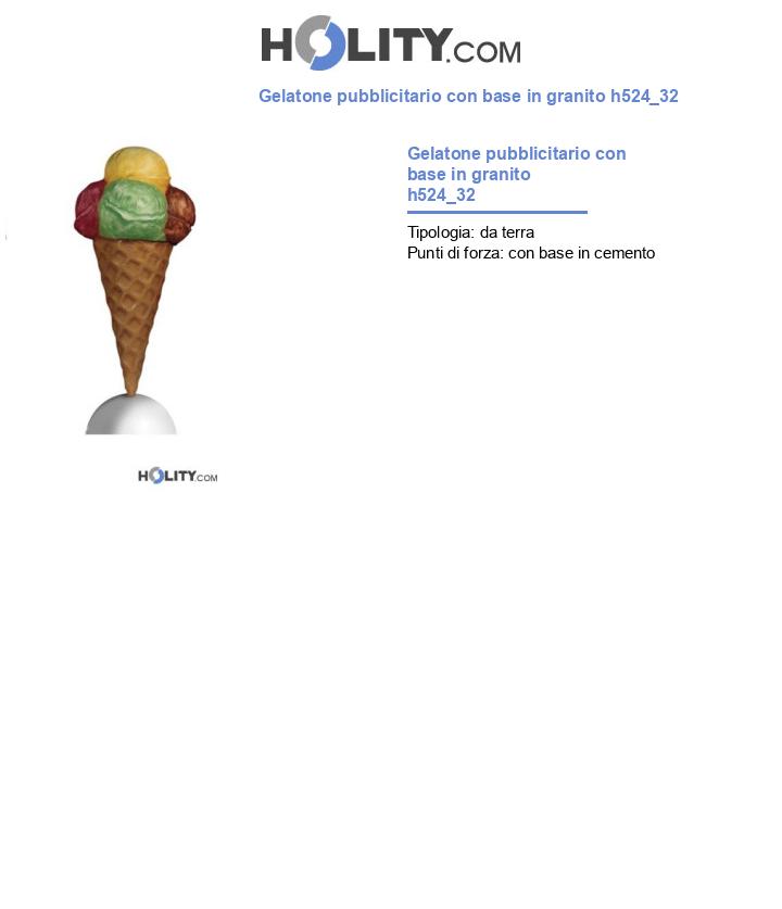 Gelatone pubblicitario con base in granito h524_32