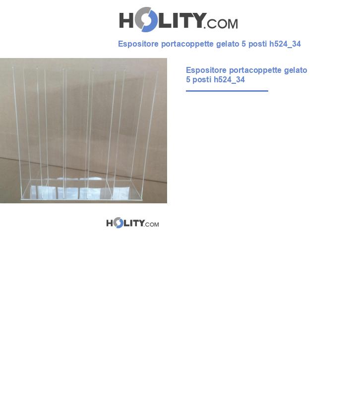 Espositore portacoppette gelato 5 posti h524_34