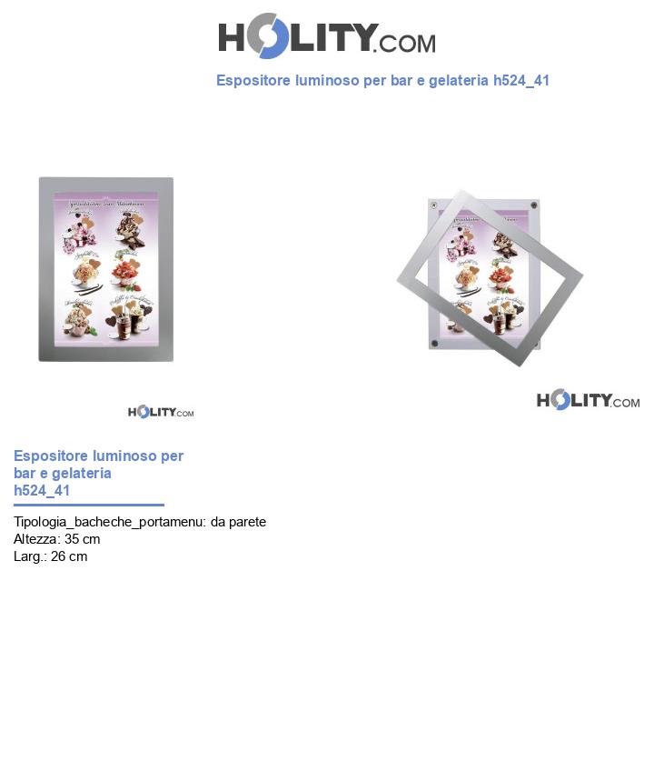Espositore luminoso per bar e gelateria h524_41