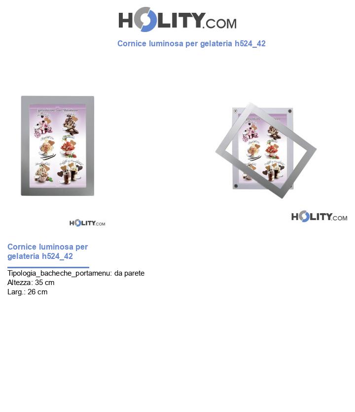 Cornice luminosa per gelateria h524_42