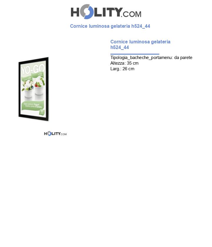 Cornice luminosa gelateria h524_44