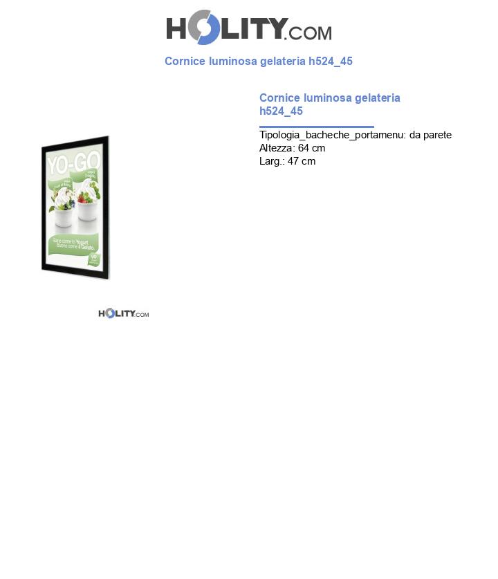 Cornice luminosa gelateria h524_45