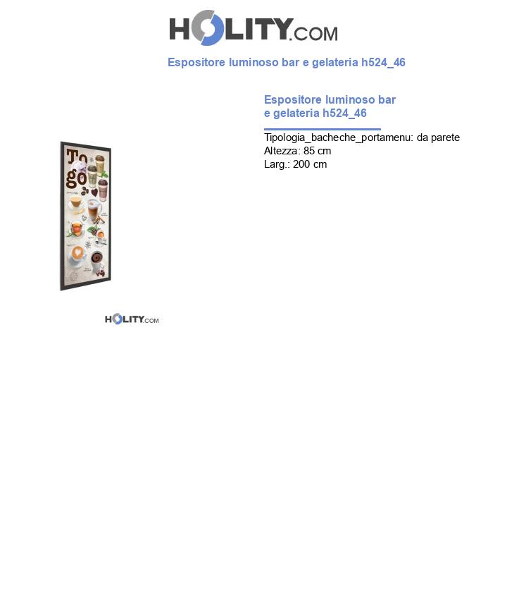 Espositore luminoso bar e gelateria h524_46