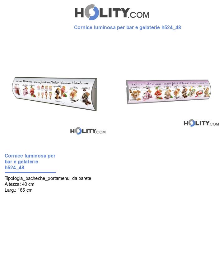 Cornice luminosa per bar e gelaterie h524_48