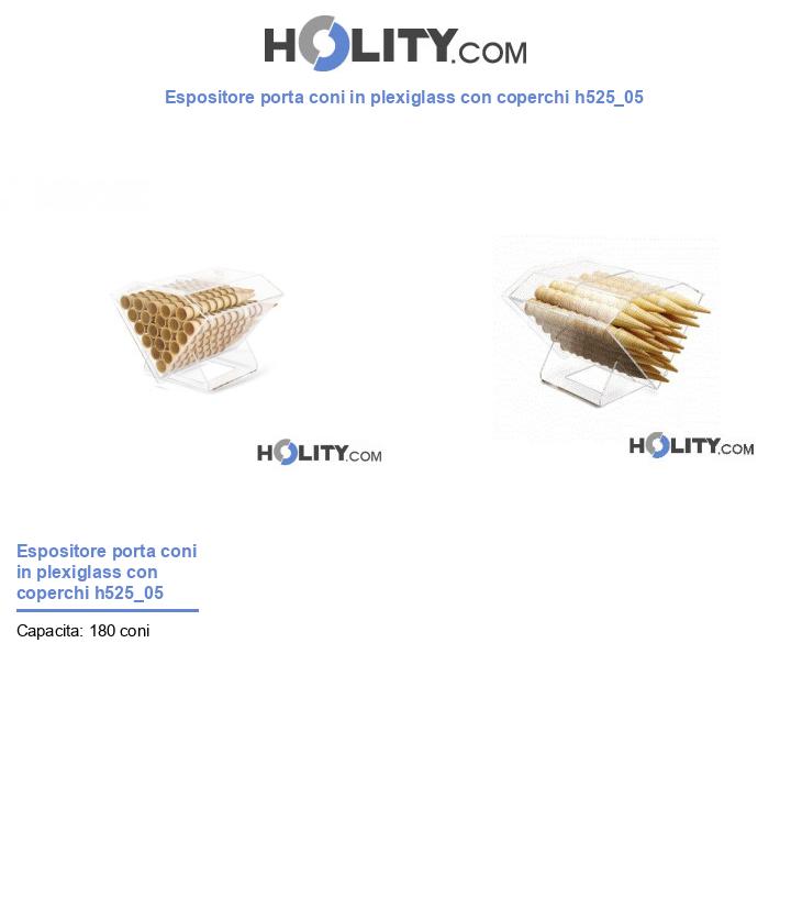 Espositore porta coni in plexiglass con coperchi h525_05