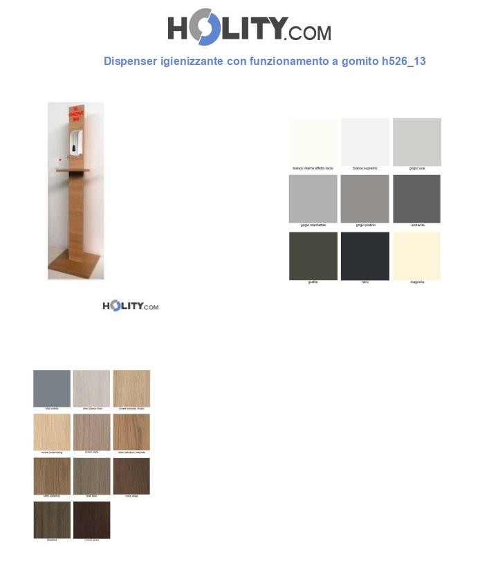 Dispenser igienizzante con funzionamento a gomito h526_13