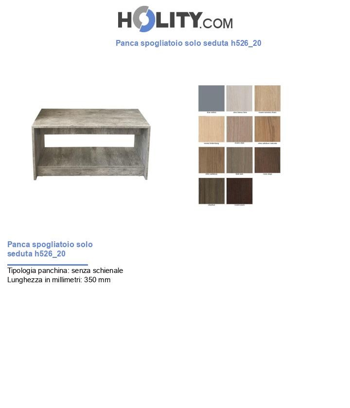 Panca spogliatoio solo seduta h526_20
