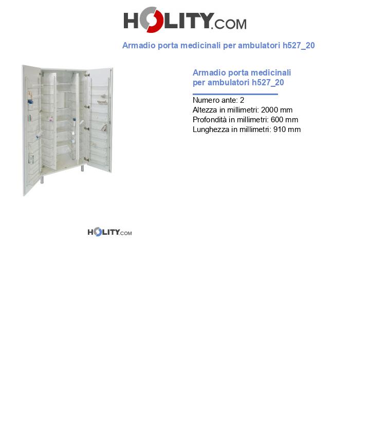 Armadio porta medicinali per ambulatori h527_20