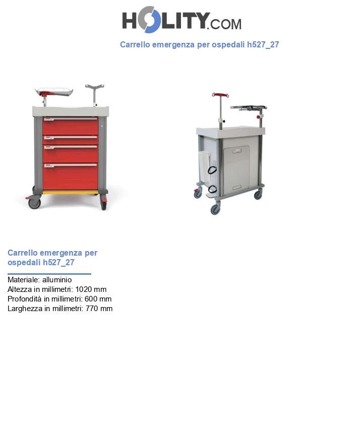 Carrello emergenza per ospedali h527_27