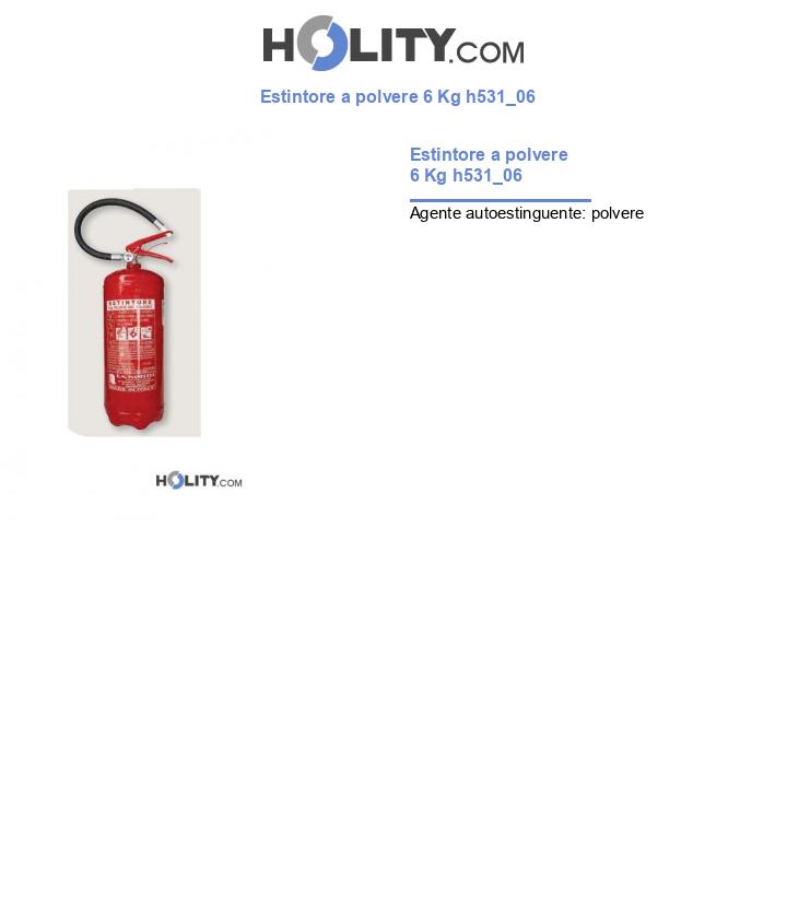 Estintore a polvere 6 Kg h531_06