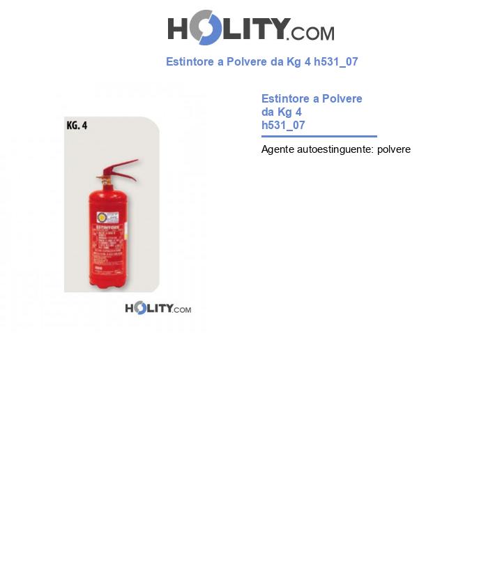 Estintore a Polvere da Kg 4 h531_07